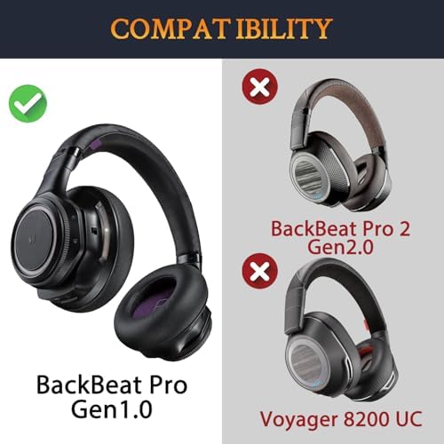 Transform Your Audio Experience with SOULWIT Replacement Ear Pads for Plantronics Back Beat Pro – Premium Noise Isolation Memory Foam Cushions, Luxurious Protein Leather Covering, Effortless Installation, and Enhanced Compatibility – Elevate Comfort and Sound Quality Today!