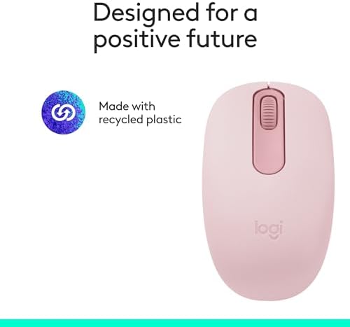 Logitech M196 Rose Bluetooth Wireless Mouse – Compact, Ambidextrous Design for Effortless Navigation on Laptops & Tablets, Exceptional 12-Month Battery Life, Smooth Tracking for PC and Mac Users, Perfect for Professionals on the Go
