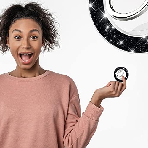 Glittering Magnetic Phone Ring Holder for Mag Safe – Ultra-Strong 2000 g Grip Compatible with i Phone 15, 14, 13, 12 Pro Max, Pro, Plus, Mini – Wireless Charging Friendly with 360° Rotation and 150° Adjustable Kickstand – Stylish Teal Design for Enhanced Functionality and Aesthetic Appeal