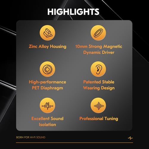 CCZ DC03 Hi-Fi Gaming IEMs: Immersive Deep Bass Wired Earbuds with Detachable Mic for Ultimate Gaming and Music Experience, Ergonomic Noise Cancelling Design for Exceptional Audio Clarity and Broad Device Compatibility