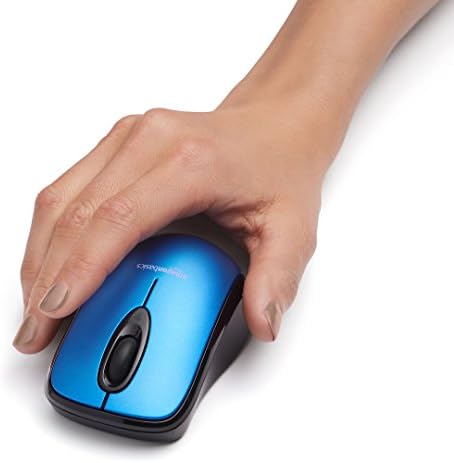Wireless Silver Optical Mouse by Amazon Basics – 2.4 GHz Connection with USB Nano Receiver for Effortless Navigation and Ergonomic Comfort in Home & Office Use