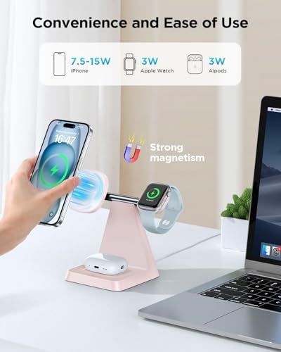 Revolutionize Your Charging Experience with the 3 in 1 Magnetic Wireless Charger – Fast, Compatible, and Space-Saving Solution for Smartphones, Smartwatches, and Earbuds