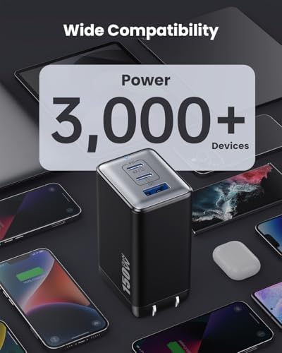 Ultimate 150 W USB-C Charging Hub – Compact Multi-Device Power Adapter with 3 Fast-Charging Ports for Mac Book Pro, i Phone 16, Galaxy S24, and Dell Laptops – Enhanced Efficiency with Ga N Technology for Professionals on the Go