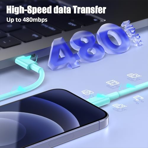 Premium 4 Pack USB C to Lightning Charging Cables – 6 FT Fast Charging Cord for i Phone 14 & Earlier Models – Durable, High-Performance Replacement for Apple Charger – Enhanced Compatibility for Quick Charge Needs – Perfect for Home, Office, and Travel Use