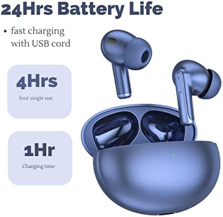 Revolutionary Wireless Bluetooth TWS Earbuds XY-70 – 24-Hour Playtime with Advanced ANC & ENC Noise Cancellation for Unmatched Audio Clarity – Ergonomically Designed for Comfort and Versatility in Blue – Quick Charge for All-Day Listening Freedom