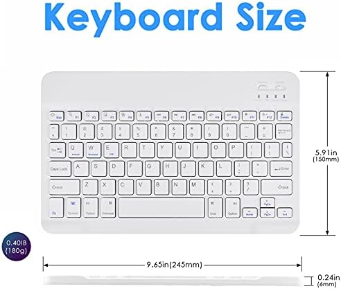 Ultra-Slim DETUOSI 10-Inch Wireless Keyboard – Lightweight Portable Multi-Device Typing Solution for i OS, Android, and Windows – Perfect for Travelers and Professionals – Effortless Connectivity with Enhanced Typing Comfort – Black