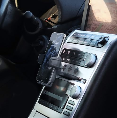 i Ottie Easy One Touch Signature CD Slot Car Phone Holder – Universal Smartphone Mount for i Phone, Google, Samsung, and More – Enhanced Stability, 360-Degree Viewing Angles, Quick One-Touch Access for Safe Driving