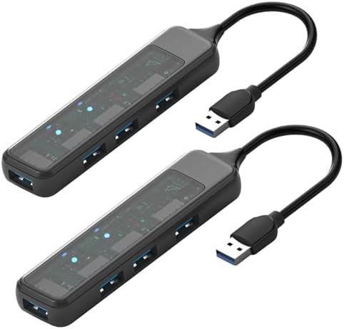 Transform Your Digital Workspace with the 4-in-1 USB C Hub – High-Speed 5 Gbps Multiport Adapter for Effortless Connectivity with PC, Laptop, i Mac, Surface & Mac Book Pro – Compact USB 3.0 Hub for Travel-Ready Professionals – Elevate Your Productivity & Streamline Data Transfer Today!