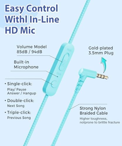 Rockpapa C24 Foldable Kids Headphones with Microphone – Lightweight Wired Audio Solution in Eye-Catching Purple & Green for School, Travel, and Play – Ideal for Young Listeners with Enhanced Compatibility and Superior Portability