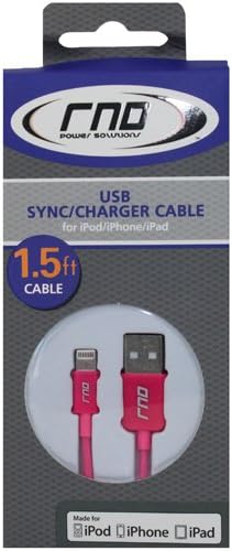 RND MFi Certified 1.5 FT Lightning to USB Cable for i Phone, i Pad & i Pod – Optimal Fast Charging & Data Sync Accessory for i Phone X Series, 8, 7, 6 Models – Durable & Portable Black Design for Everyday Use