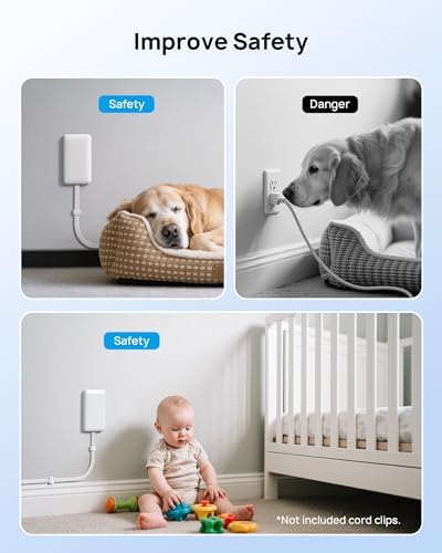 Compact TROND Travel Power Strip with USB Charging Ports – 5 ft Flat Plug Extension Cord for Seamless Device Connectivity in Dorm Rooms and Offices – Essential Travel Adapter for Multiple Outlets and Enhanced Compatibility