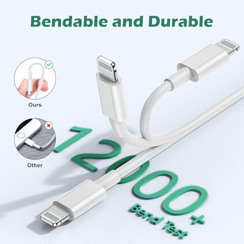 Ultimate 10-Foot Fast Charging Duo for i Pad & i Phone – Dual 12 W Foldable Travel Chargers with Extra Long USB to Lightning Cables – Perfect for Travelers Seeking Enhanced Compatibility and Portability