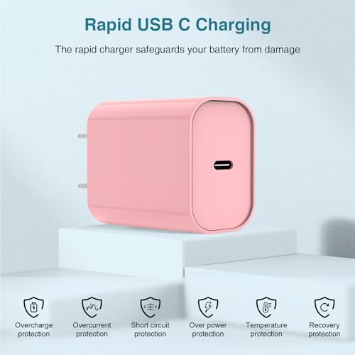 Ultra-Fast 20 W USB C Charger Block – 4 Pack for i Phone 16/15 & Multi-Device Compatibility – Compact Power Adapter for Apple, Samsung, Google – Essential Travel Charging Solution with Enhanced Durability and Safety Features