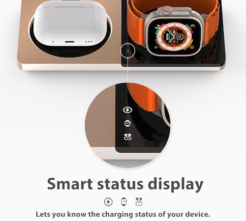 Revolutionize Your Charging Experience: 3-in-1 Fast Charging Station for Apple Devices with Mag-Safe Technology – Wireless Dock for i Phone 16/15/14/13/12 Series, Apple Watch Series 1-9/Ultra, and Air Pods Pro – Includes 30 W USB Charger in Sleek Silver Finish for Optimal Compatibility and Speed