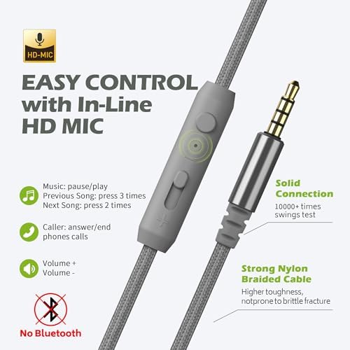 Premium AILIHEN C8 Kids Wired Headphones – Foldable On-Ear Design with Adjustable Volume Control and Built-In Microphone for Safe Listening – Perfect for School, Travel, and Home Use (Black/Blue) – Exceptional Sound Quality for Young Audiophiles and Learning Environments