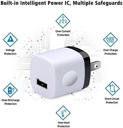 Efficient USB Charger Block 10 Pack – Uor Me 1 A 5 V Universal Power Adapters for Fast Charging Compatible with i Phone 14/13/12/SE/11/X/8 and Galaxy S22/A13/A03/A21/Note20 – Compact and Durable Wall Charger Set for Multi-Device Power Solutions