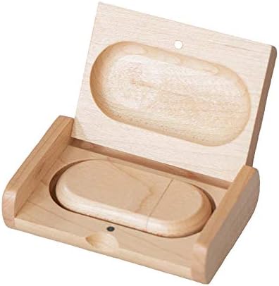 Elegant Maple Wood USB 3.0 Flash Drive – 32 GB Super-Speed Jump Drive Box by FEWINA, Perfect Gift for Photographers, Stylish Data Storage Solution for Weddings, Anniversaries, and Birthdays, Unique Wooden USB Stick with Enhanced Compatibility