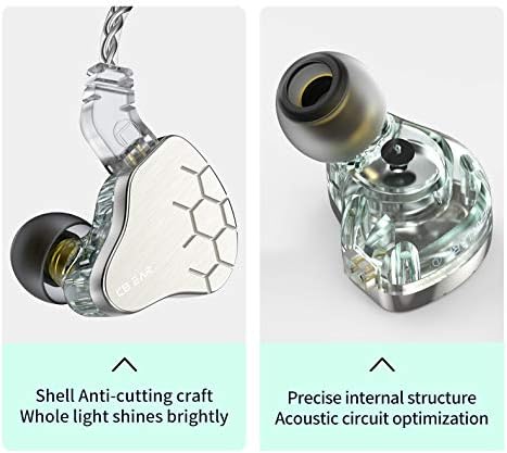 KBEAR KB02 Vibrant Resin Bone Conduction Earbuds – High-Performance In-Ear Monitors for Musicians, Ergonomically Designed with Dynamic Driver Technology, 2 Pin 4 N OFC Cable, and 3.5 mm Compatibility for Superior Sound Clarity and Extended Comfort