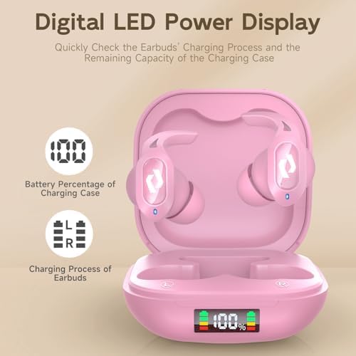 CYBERDOT Elite Wireless Earbuds: High-Performance Bluetooth Headphones with IPX7 Waterproof Technology, 64-Hour Playtime, and Immersive Stereo Sound for Gamers and Athletes – Built-in Mic & Convenient Wireless Charging Case for i Phone & Android Users