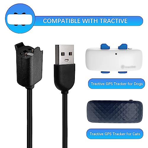 RUKUHOT 1.65 ft Portable Magnetic Charger Cable for Tractive GPS Pet Tracker – High-Speed USB Charging Cord for Cats and Dogs – Effortless Magnetic Connection & Enhanced Compatibility for Pet Safety