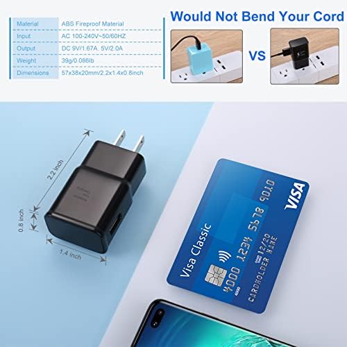 Qihop Adaptive Fast Charging USB Wall Charger 4-Pack – Ultra-Compact Travel Adapter for Samsung Galaxy & i Phone – High-Speed Power Delivery with Enhanced Safety Features for On-the-Go Charging Efficiency