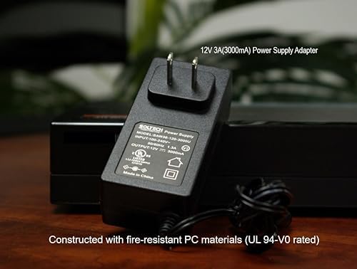 Universal Security Camera Power Supply Adapter with 4-Way Splitter – Reliable 12 V 3 A Power Source for CCTV Systems – Compatible with Samsung Wisenet, Lorex, Night Owl, Swann, Qsee – UL Listed for Optimal Safety and Performance – Streamline Your Surveillance Setup with Enhanced Connectivity and Stability