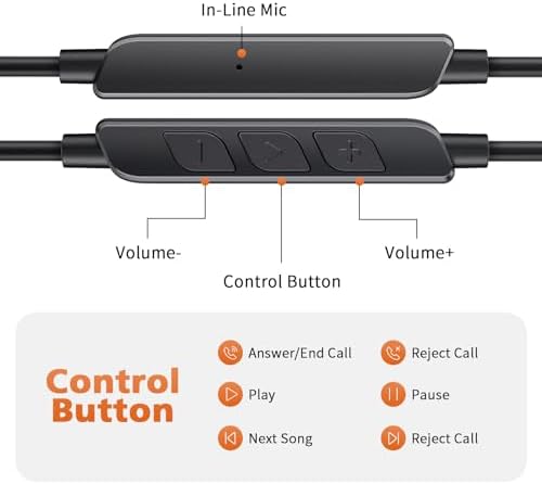USB C Sport Earbuds with Rotatable Over-Ear Hooks – Ultimate Compatibility for i Phone 16 Plus, Samsung Z Flip Fold 6 & Google Pixel 8 – Lightweight Open Ear Design for Active Lifestyles – Built-in Microphone & Volume Control for Effortless Audio Management – Exceptional Sound Quality & Comfort for Music Enthusiasts