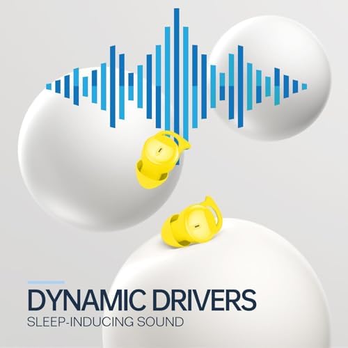 Revolutionize Your Sleep Experience with Hulaed’s Bluetooth 5.3 Ultra-Comfort Sleep Headphones – Invisible, Waterproof Earbuds for Side Sleepers in Eye-Catching Yellow – Enjoy Noise Blocking, Superior Sound Quality, and Maximum Comfort for Travel, Outdoor Excursions, and Restful Sleep Anytime, Anywhere