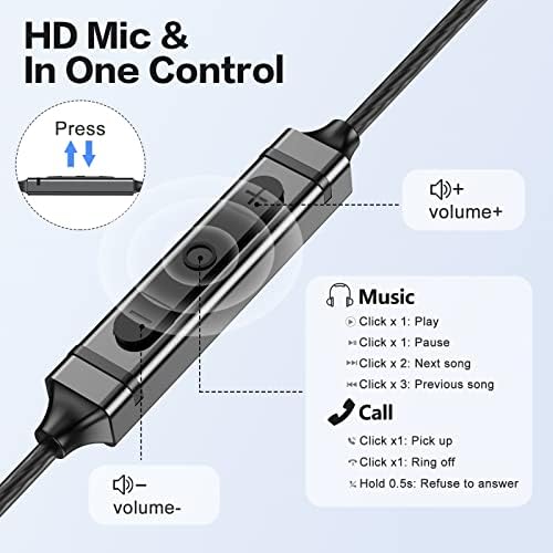USB C Wired Earbuds with Advanced Noise-Cancellation for Ultimate Audio Clarity – Premium Sound Experience Compatible with Samsung Galaxy S25, i Phone 16, and Pixel 9 – Ergonomic In-Ear Design Featuring Magnetic Hold, Integrated Microphone, and Convenient Volume Control – Perfect for Music Enthusiasts and Professionals on the Go