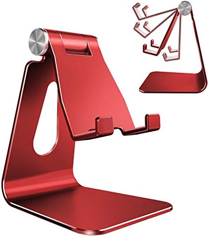 CreaDream Adjustable Cell Phone Stand, Phone Stand, Cradle, Dock, Holder, Aluminum Desktop Stand Compatible with Phone 13 12 Pro Max Charging, Accessories Desk, All Mobile Phones, Sierra Blue – Enhanced Compatibility and Speed