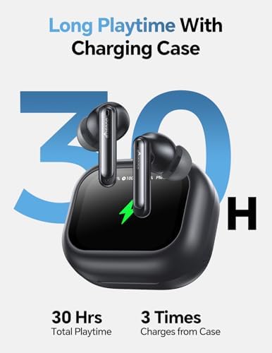 Elevate Your Audio Experience with High-Performance Wireless Bluetooth Earbuds: Immerse in 13 mm Hi-Fi Deep Bass Sound, 30-Hour Playtime, and Touchscreen Controls – IPX5 Water-Resistant for Active Lifestyles, Featuring USB-C Fast Charging and Built-in Mic for Crystal-Clear Calls – Perfect Gift for Teens and Adults in Stylish Black Finish. Experience Unmatched Comfort and Versatility for Gym Sessions, Daily Commutes, and Relaxation. Enjoy Seamless Connectivity with 5.4 TWS Technology for a Superior Listening Journey.