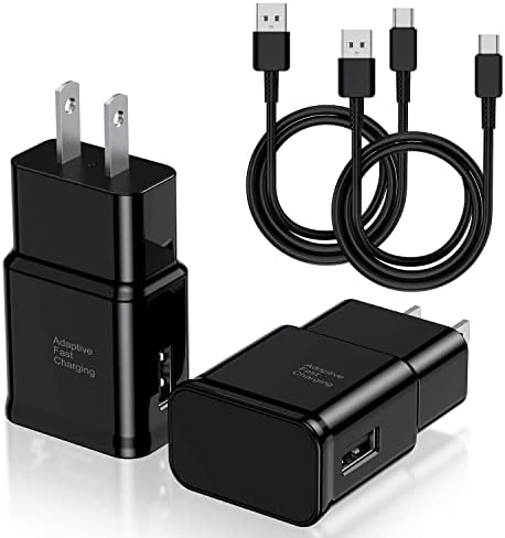 Ultra-Fast Type C Charger Duo: 2-Pack USB-C Wall Charger Blocks with 3 ft Charge Cables for Rapid Power Supply to Samsung Galaxy S8/S9/S10 Series, Note 8/9/10, Google Pixel 3 and More – Optimal Performance and Versatility for Android Devices