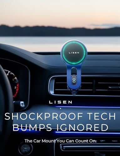 LISEN 15 W Mag Safe Car Mount Charger – Ultra-Fast Magnetic Wireless Phone Holder for i Phone 12-16 & Samsung Devices – Secure Vent Installation, Effortless Navigation & Sleek Design for Modern Drivers – Essential Fast Charging Accessory for On-the-Go Lifestyles