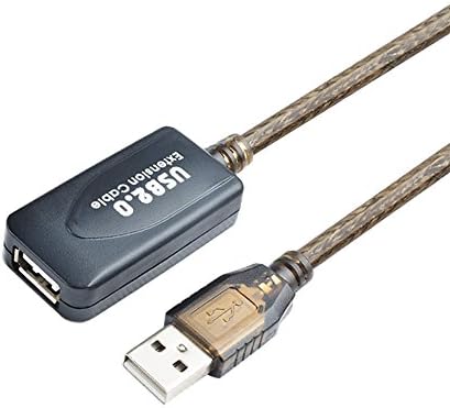 PASOW 50-Foot USB 2.0 A Male to A Female Active Extension Cable with Signal Booster and LED Indicator – Optimal High-Speed Data Transfer for Printers, Keyboards, Game Consoles, and More – Perfect for Home & Office Connectivity Solutions