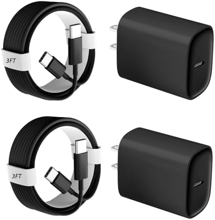 Unlock Rapid Charging Efficiency with the 20 W USB-C Power Adapter and 10 ft Cable – Ideal for i Phone 16, 15 Pro, and Galaxy S24 for Ultimate Portability and Convenience