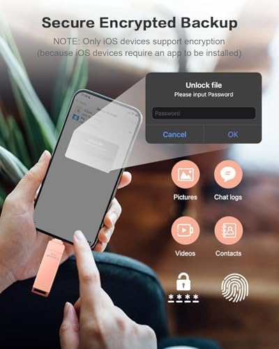 High-Speed 512 GB MFi Certified USB 3.0 Flash Drive – Versatile 4-in-1 External Storage for i Phone, i Pad, Android & PC – Effortless Photo & Video Transfer, Secure Backup, and Enhanced Memory Expansion – Stylish Pink Design