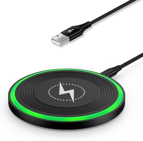Ultra-Fast 15 W Wireless Charger Pad for Google Pixel & Samsung Galaxy Devices – Sleek Charging Mat with Enhanced Compatibility, Overheating Protection, and LED Status Indicator for Effortless Power Management – Perfect for Pixel 9, 8, 7, S25 Ultra, S24 FE, and More