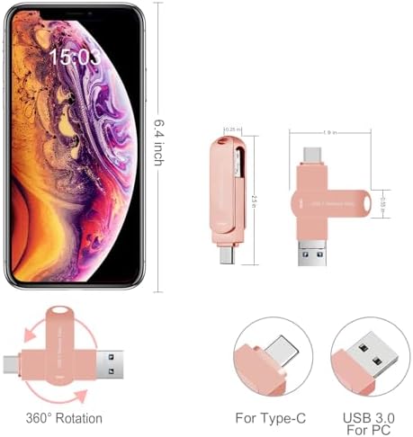 Revolutionize Your Data Management with the HUNPINS 256 GB USB C Thumb Drive – Ultra-Fast 170 MB/s Transfer Speed for Android Phones, Tablets, and PCs – Compact, Durable, and Versatile Memory Stick for Effortless File Backups and Transfers