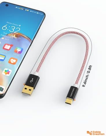 Compact USB C Cable Duo – 0.5 FT Braided Fast Charging Cables for Seamless Data Transfer | 3 A Power & 480 Mbps Speed | Ultimate Compatibility for Mac Book Air, Galaxy S22 Ultra, Stylus Pen, and More | Durable Design | Ideal for On-the-Go Connectivity