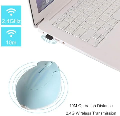 Adorable CHUYI Hamster Wireless Silent Mouse – 1200 DPI Lightweight Cordless Computer Mouse for Kids, Perfect Gift for Home, School & Travel – Fun & Functional Design in Light Blue