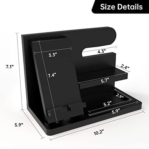 Birthday Gifts for Men – Husband & Dad Nightstand & Desk Organizer – Wood Phone Docking Station – Enhanced Compatibility and Speed