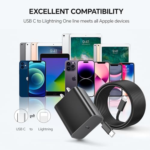 Elevate Your Charging Experience with the 4-Pack USB C Fast Charger Set – 20 W PD Wall Chargers with 6 FT & 10 FT USB C to Lightning Cables for i Phone Models 14/13/12/11/XS/XR/X/SE/8 – Sleek, Travel-Friendly Design for Rapid Power Delivery and Everyday Convenience