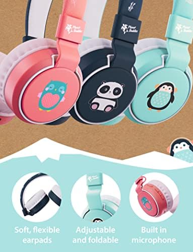 Charming Penguin-Designed Wireless Kids Headphones with Safe 85 d B Volume Limiter – Foldable Bluetooth Earphones for Hassle-Free Listening on Tablets and Smartphones, Ideal for School, Travel, and Music – Lightweight, Cozy Fit with Integrated Microphone for Effortless Hands-Free Communication