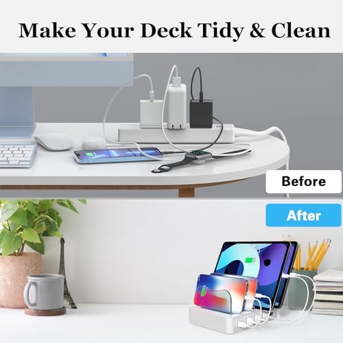Ultimate 4-Port USB Fast Charging Station – Smart Multi-Device Dock for Phones & Tablets – Universal Charging Hub with Enhanced Safety Features – Sleek Design for Home & Office Efficiency – Rapid Power Delivery Solution