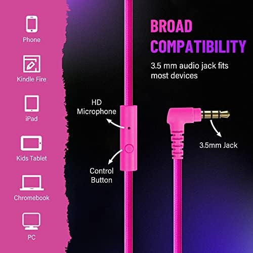 Rockpapa Ultra-Light Foldable Wired Headphones with Integrated Microphone – Premium Stereo Sound for All Ages, Perfect for Travel with Tangle-Free Cord and 3.5 mm Compatibility – Sleek Black/Grey Design for Everyday Listening and Virtual Meetings