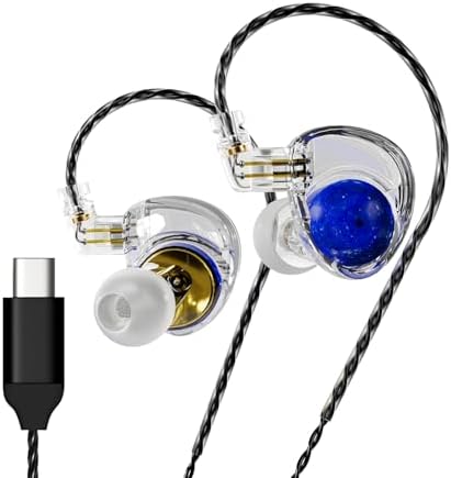 ND Planet IEM Earphones: Premium High-Fidelity Gaming Earbuds with Dual Magnetic 12 mm Drivers – Noise-Isolating In-Ear Monitors Featuring Customizable Detachable Cable for Superior Comfort and Multi-Device Compatibility
