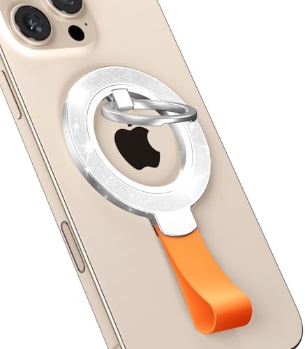 Mag Safe Universal Phone Grip & Kickstand for i Phone 12-16 Pro Max – Versatile Double-Sided Magnetic Holder for Secure Handling & Hands-Free Viewing in Gym, Kitchen & Beyond – Sleek Black Silicone Design for Stylish Convenience and Optimal Performance