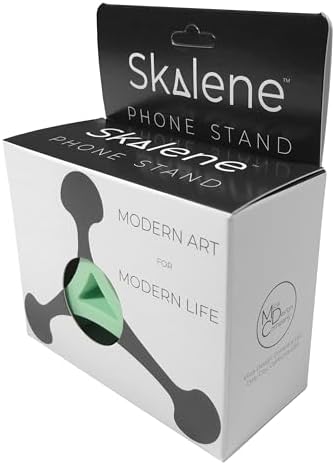 Skalene Phone Stand – 100% Silicone Rubber, Adjustable Phone Holder, Prop, Rest – Desk, Office, Home, Kitchen Accessory (Stealth Black) – Enhanced Compatibility and Speed