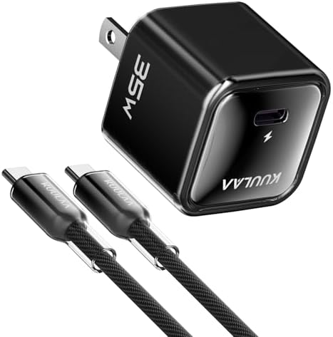 Kuulaa 35 W Ga N USB C Charger Block – Ultra-Compact Fast Charging Adapter for i Phone 16/15/14/13 & Galaxy S25/S24/S23 – Advanced PPS Technology for Customized Power Delivery – Perfect for Travel and Daily Use with Enhanced Safety Features