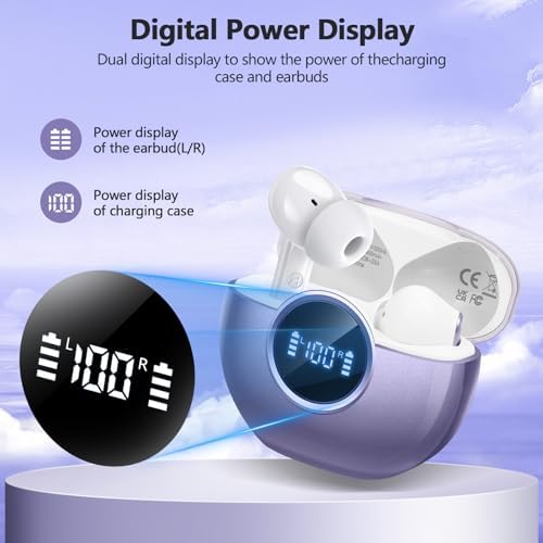 Next-Gen Wireless Earbuds 2025: Bluetooth 5.4 Technology for Ultra-Fast Connectivity, Immersive 3 D Stereo Sound, Advanced ENC Noise Cancellation, and 48-Hour Playtime – IPX7 Waterproof Design for Active Lifestyles, LED Battery Indicator, Universal Compatibility for Effortless Pairing – Redefine Your Sound Experience Today!